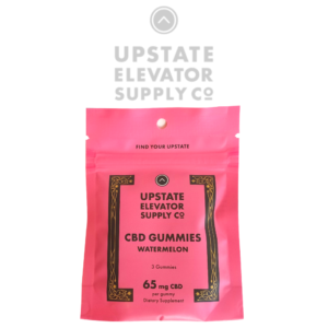 Upstate Elevator CBD gummies 65 milligrams each piece 3 pieces per bag