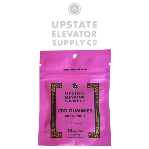 Upstate Elevator CBD gummy bears 10mg each 10 pieces per bag