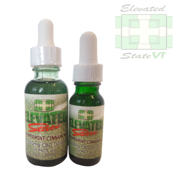 Elevated state Vermont CBD oil tincture cinnamon peppermint