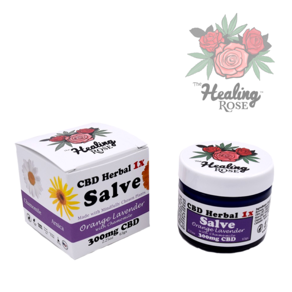 Healing rose CBD salve orange lavender and chamomile 300 milligram