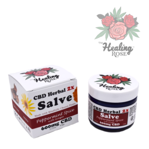 Healing rose peppermint spice CBD salve extra strength 600 milligrams CBD
