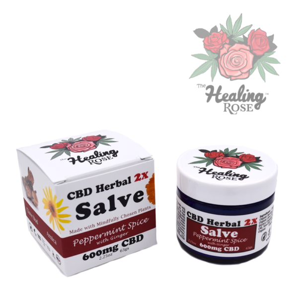 Healing rose peppermint spice CBD salve extra strength 600 milligrams CBD